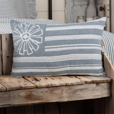 Sawyer Mill Blue Flag Pillow 14x22VHC Brands - The Fox Decor